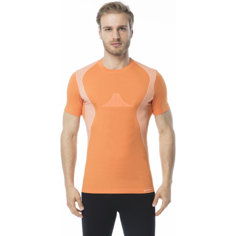 Pánské funkční tričko s krátkým rukávem IRON-IC - Follow the Genius - oranžová