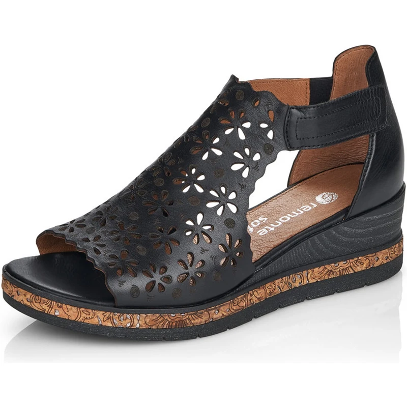 RIEKER Dámské sandály REMONTE D3056-01 černá - GLAMI.cz