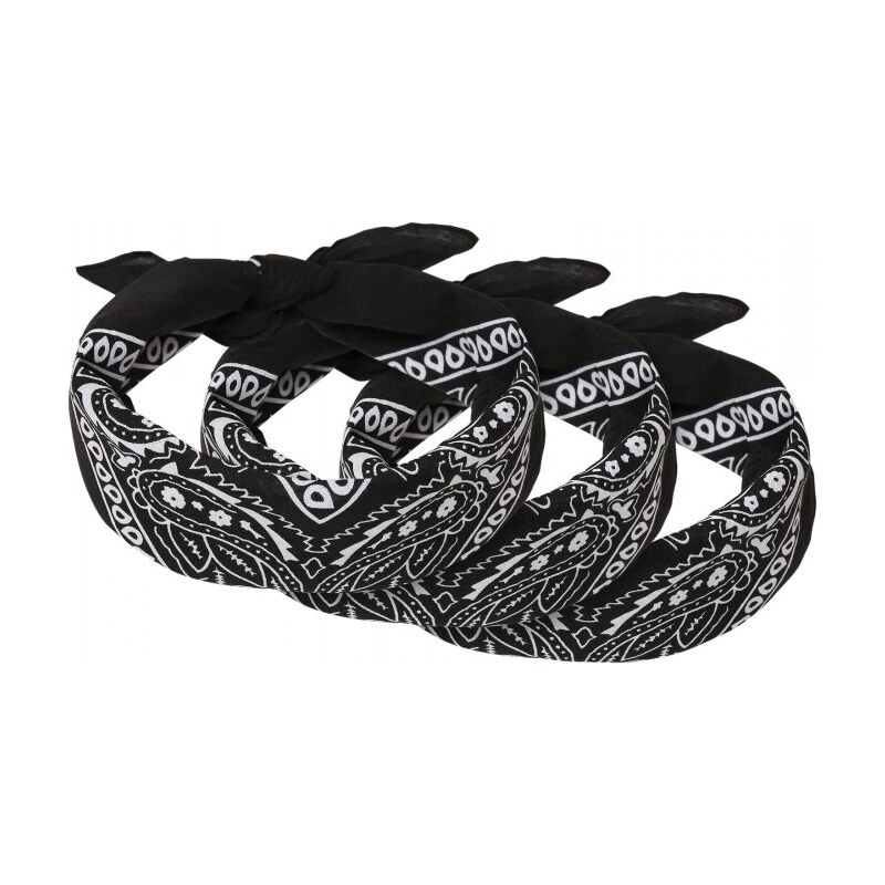 Černý šátek Urban Classics Bandana 3-Pack 91783854