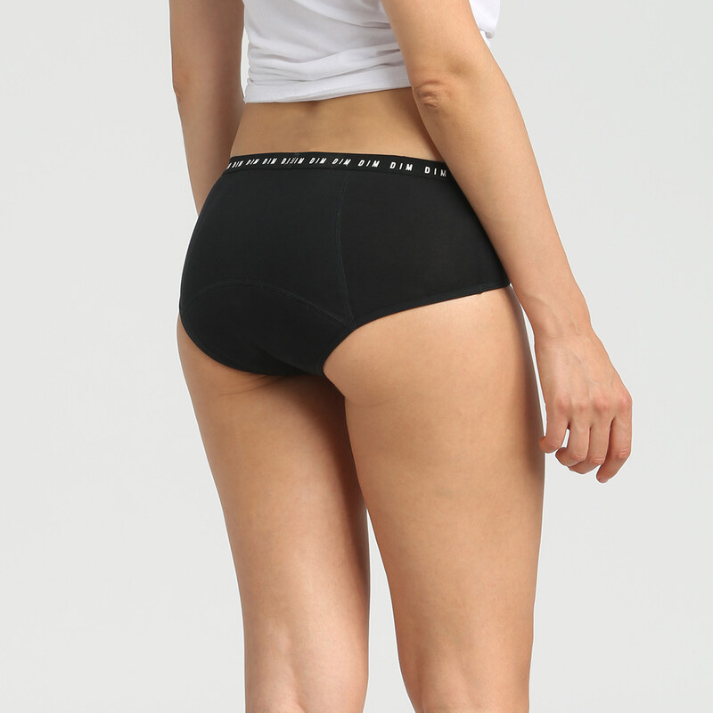 DIM MENSTRUAL NIGHT BOXER - Night and day menstrual panties - black