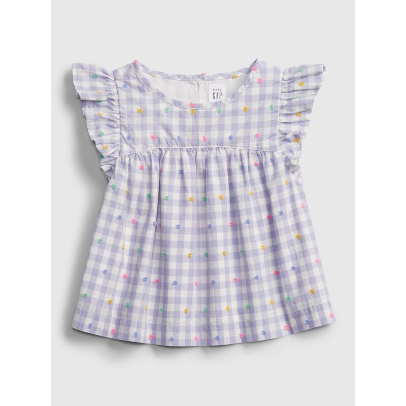 GAP Dětský top est gingham fl - Holky
