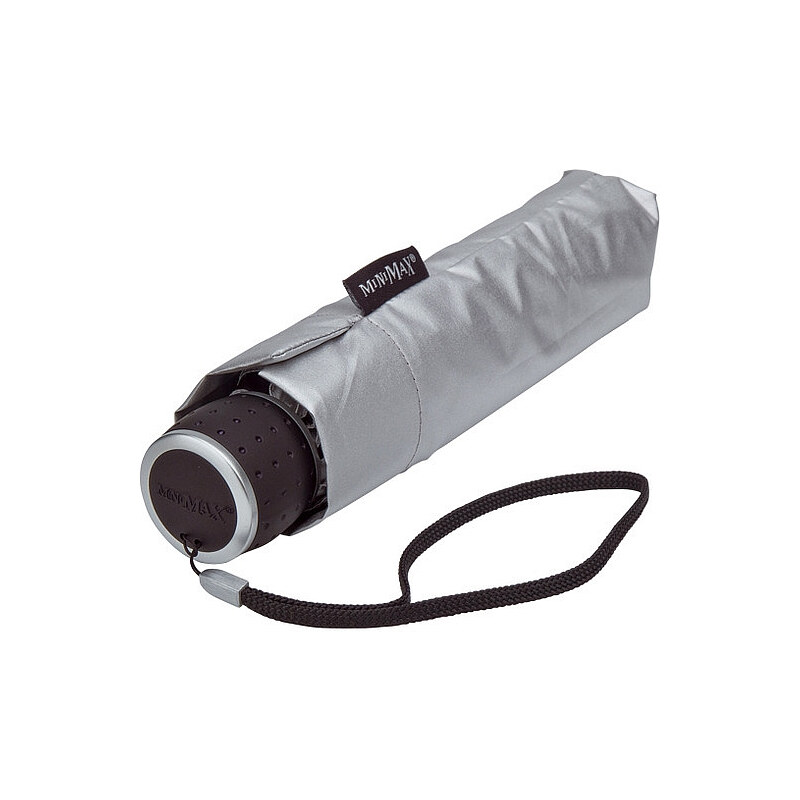 miniMAX Skládací deštník FASHION stříbrno-černý