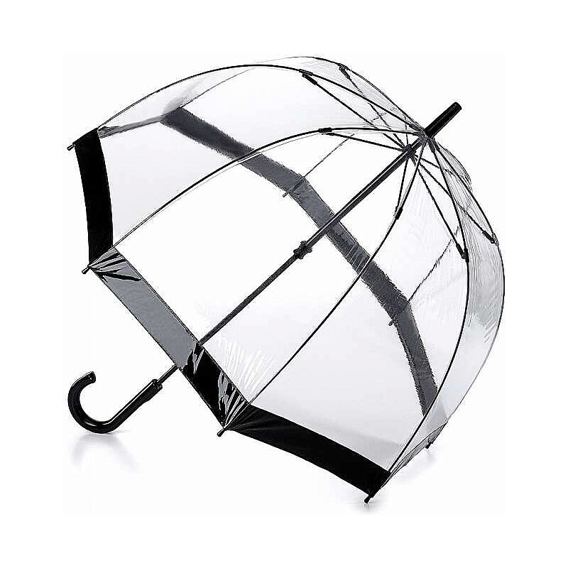 Fulton dámský průhledný deštník Birdcage 1 BLACK L041