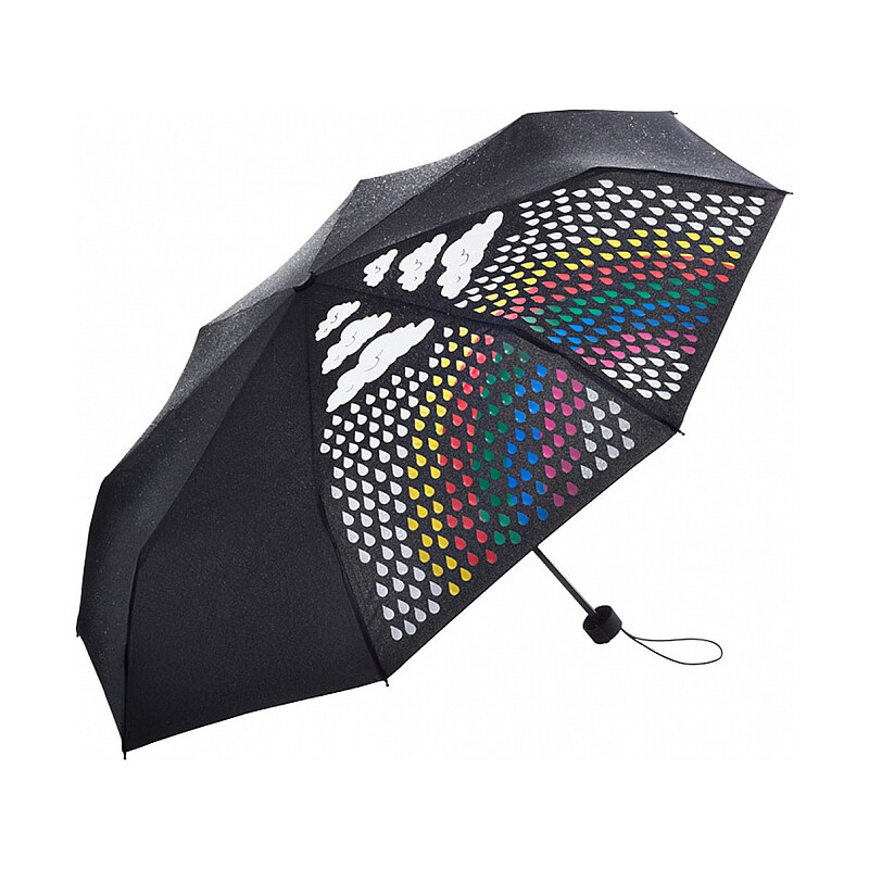 FARE dámský skládací deštník Colormagic MINI černý 5042