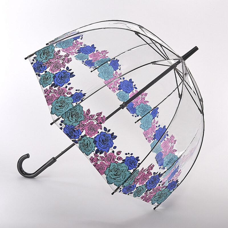 Fulton dámský průhledný holový deštník Birdcage 2 MOODY ROSE L042