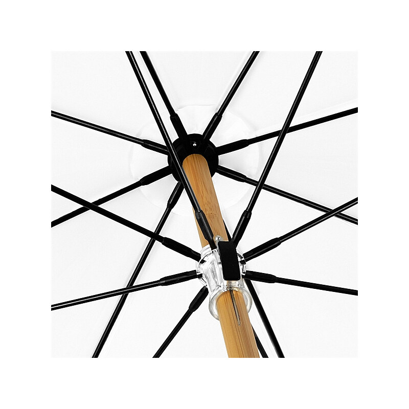 ECO by Impliva Bamboo ECO holový bambusový deštník bílý