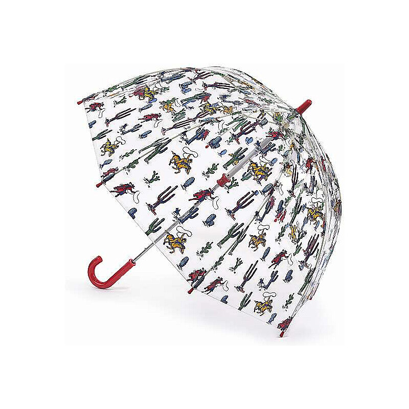 Fulton Cath Kidston dětský průhledný deštník Funbrella 2 DESERT COWBOY C723