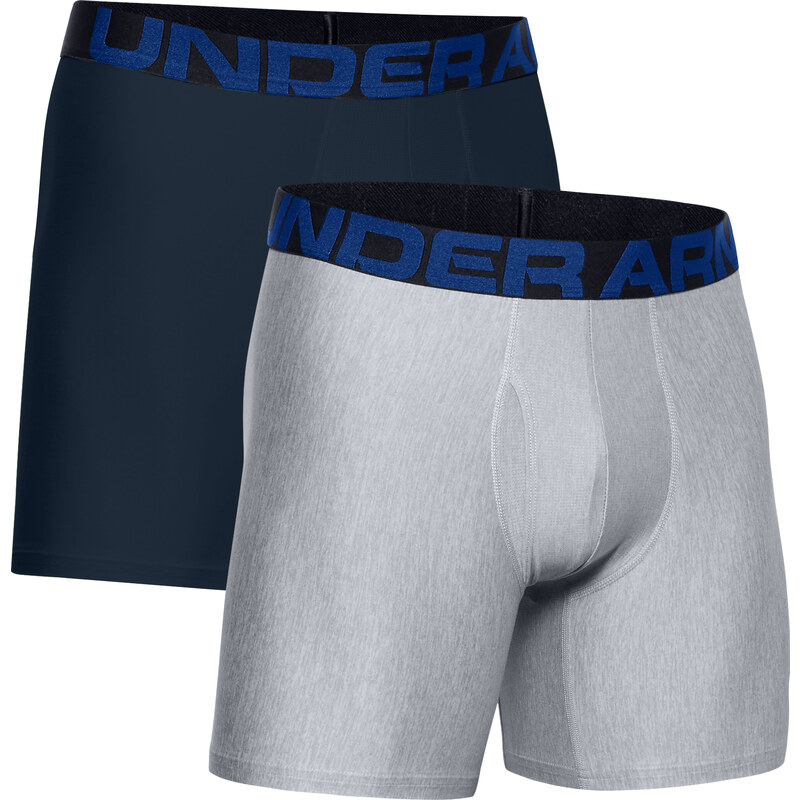 Boxerky Under Armour Tech 6In 2 Pack Navy/ Mod Gray Light Heather