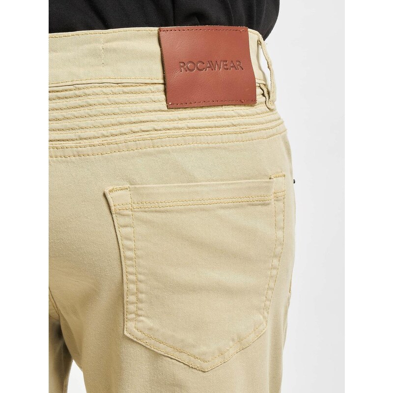 Rocawear Straight Fit Jeans Quilted Khaki