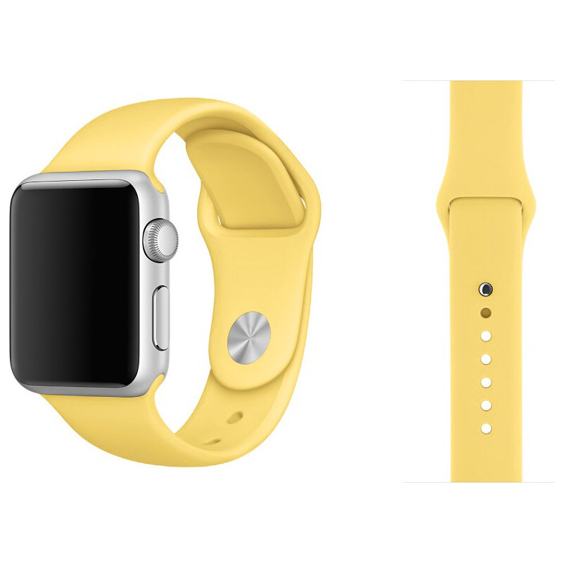 Crested Melounově žlutý silikonový řemínek pro Apple Watch 38, 40 a 41 mm