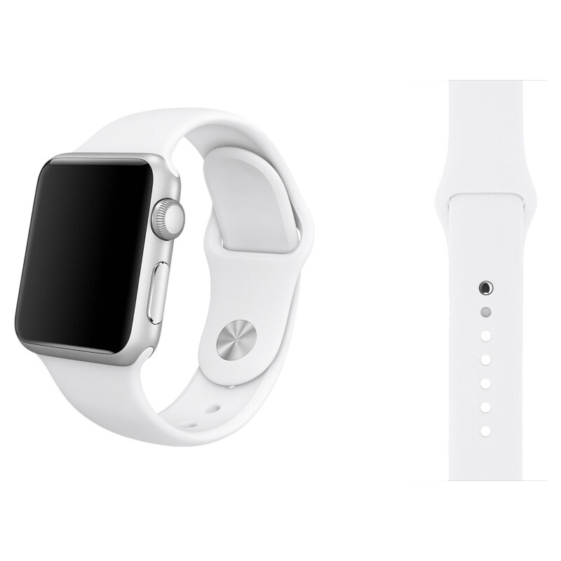 Crested Bílý silikonový řemínek pro Apple Watch 38, 40 a 41 mm
