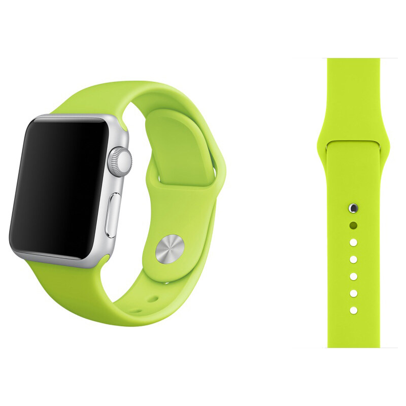 Crested Zelený silikonový řemínek pro Apple Watch 38, 40 a 41 mm