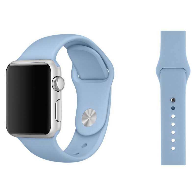 Crested Lehce modrý silikonový řemínek pro Apple Watch 42, 44 a 45 mm