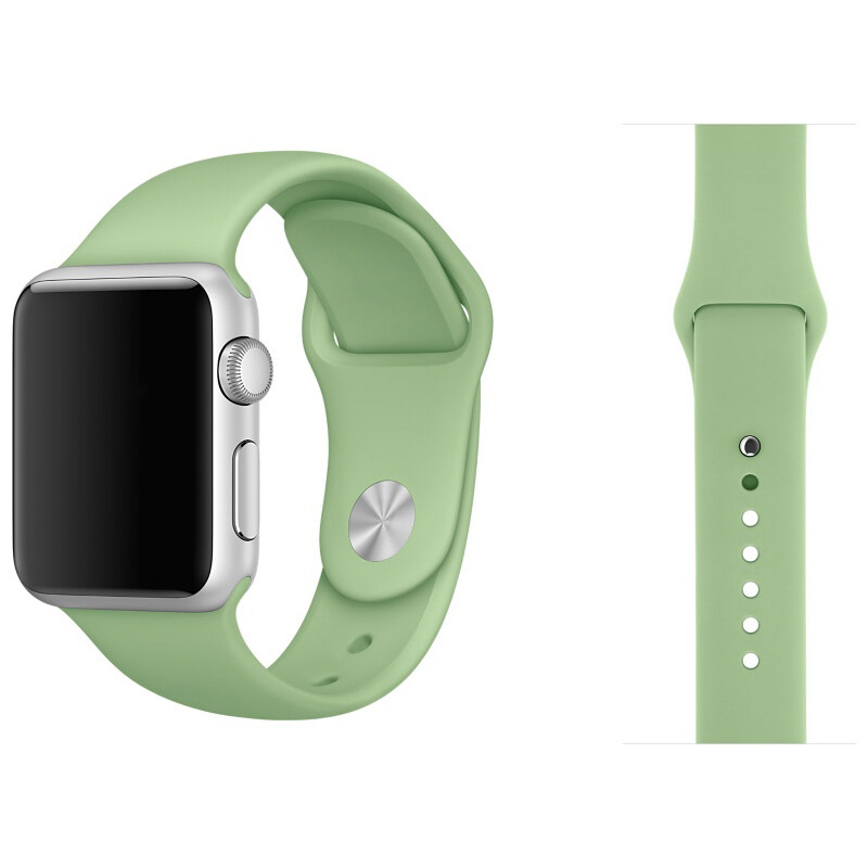 Crested Barva mátová silikonový řemínek pro Apple Watch 42, 44 a 45 mm
