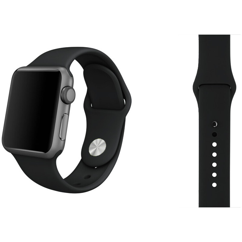Crested Temně šedý silikonový řemínek pro Apple Watch 38, 40 a 41 mm