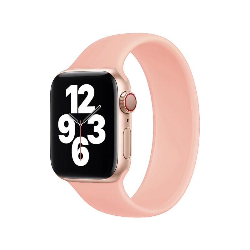 Crested Navlékací silikonový řemínek pro Apple Watch 42, 44 a 45 mm růžový