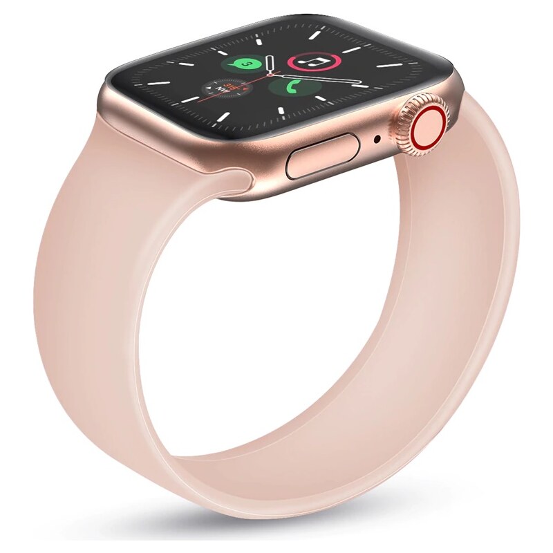 Crested Navlékací silikonový řemínek pro Apple Watch 42, 44 a 45 mm růžový