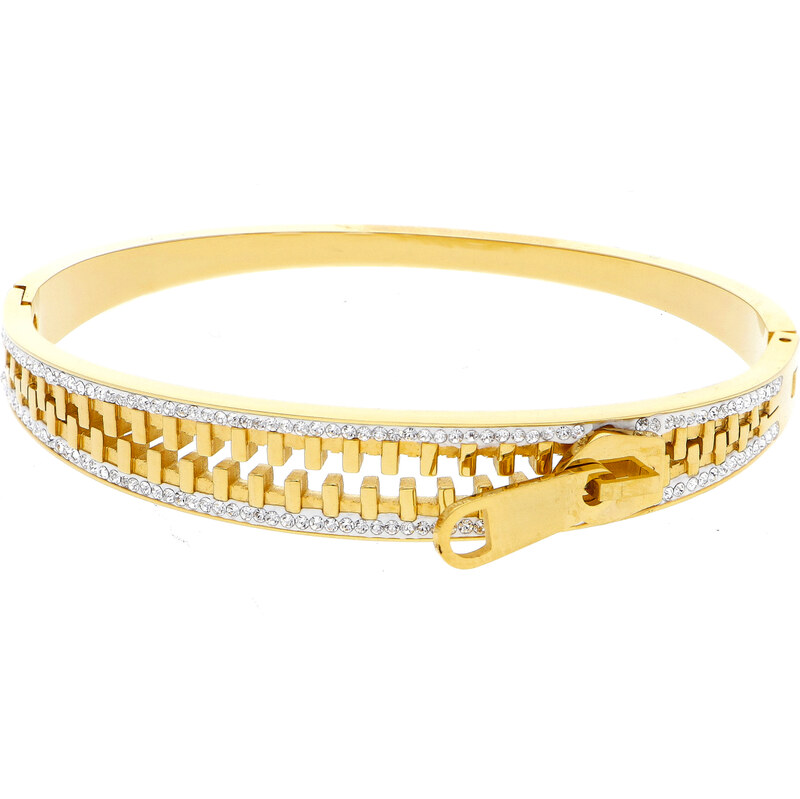 Ewena Dámský náramek Zip Gold LHU244 107588135