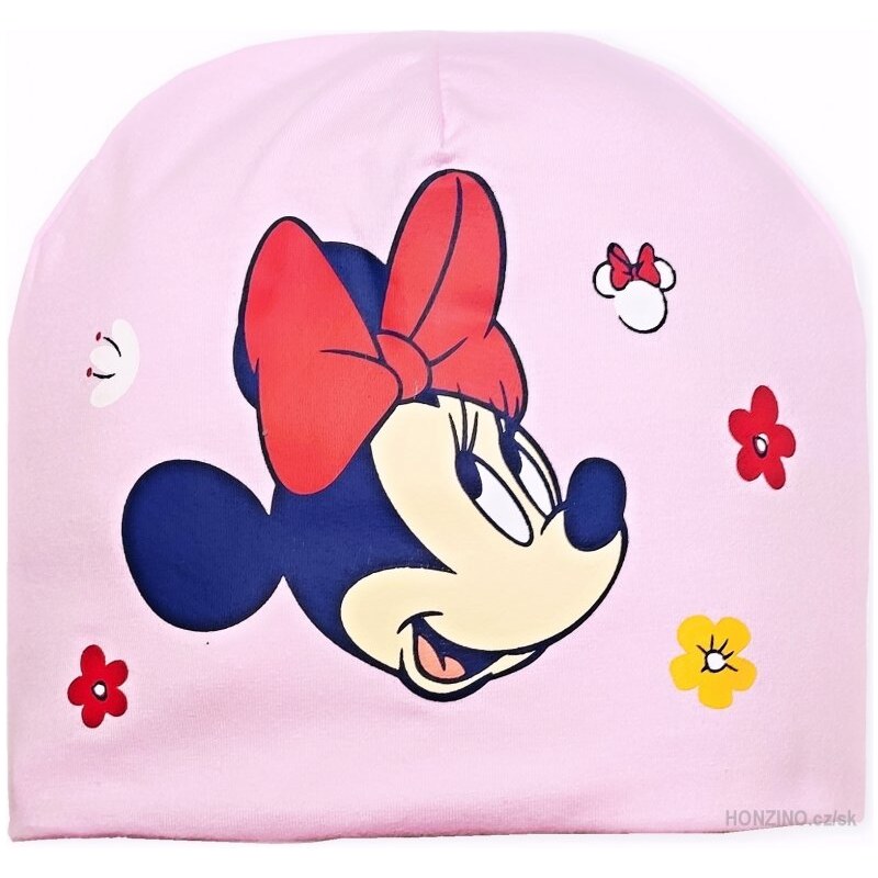 Setino Dívčí jarní / podzimní čepice Minnie Mouse - Disney - sv. růžová