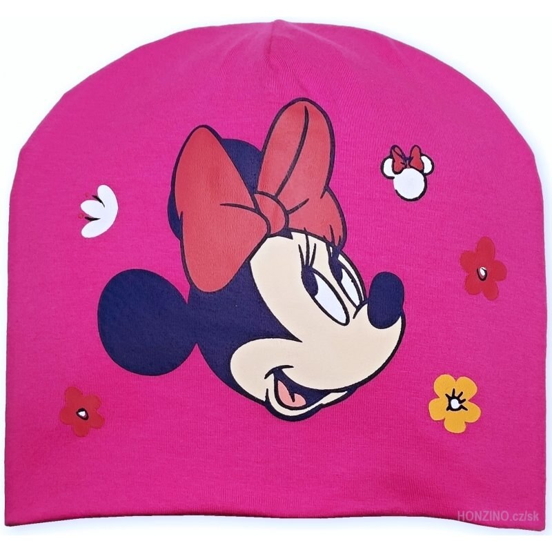 Setino Dívčí jarní / podzimní čepice Minnie Mouse - Disney - tm. růžová