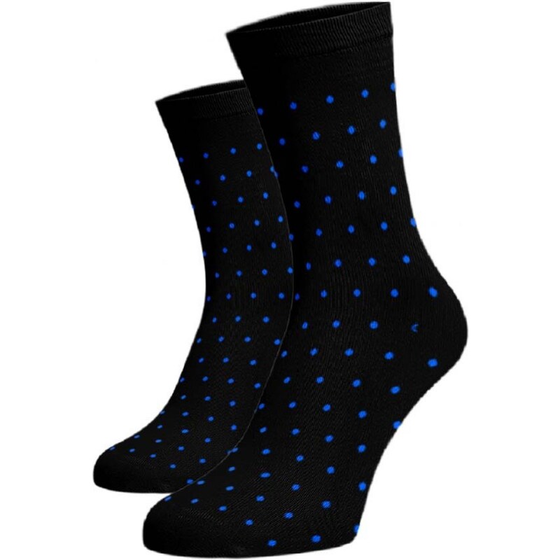 Benami Vysoké puntíkované ponožky - modrý