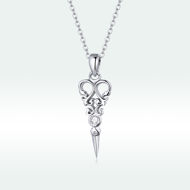 OLIVIE Stříbrný náhrdelník NŮŽKY 5011