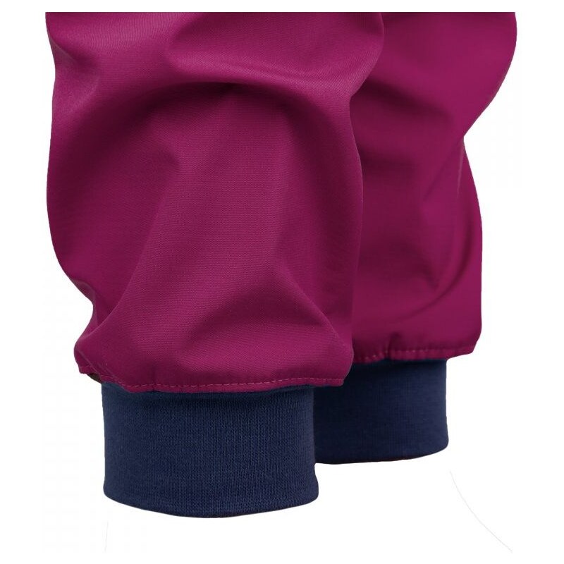 Batolecí softshellové kalhoty bez zateplení, tm. růžová malinová - Unuo