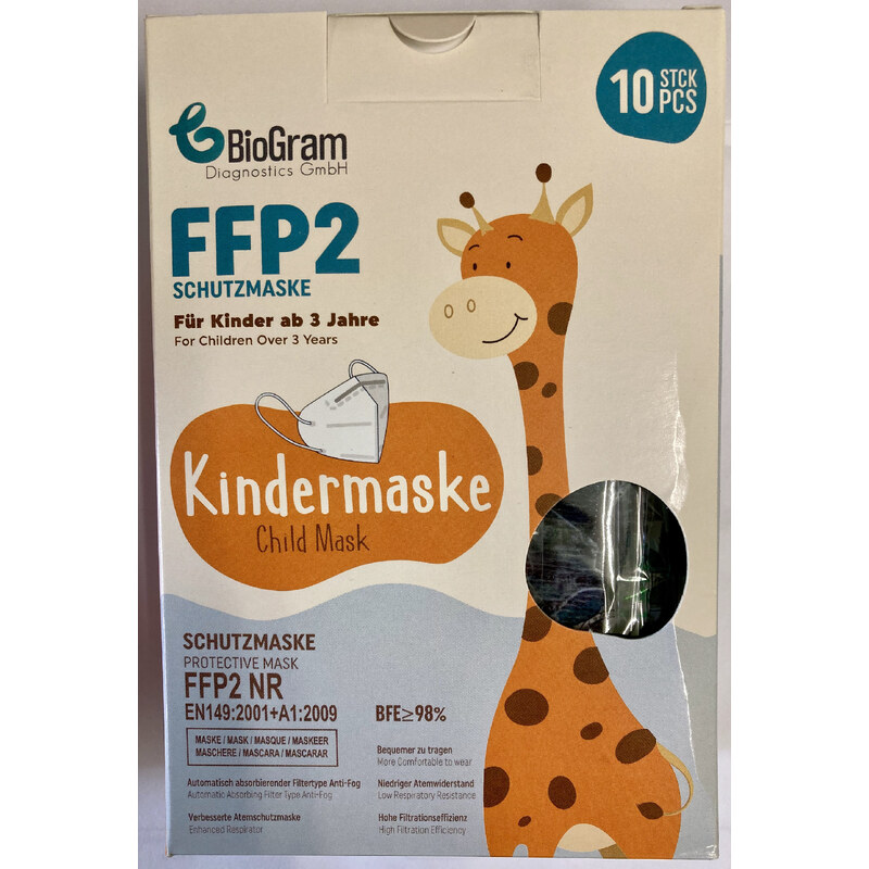 BioGram ANGEL MASK FFP2 Dětský respirátor chlapecký 10 kusů