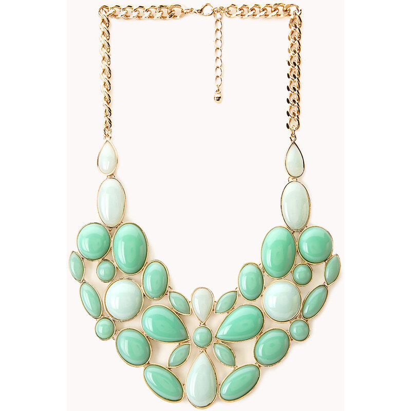 Forever 21 Luxe Faux Stone Bib Necklace