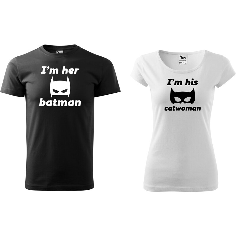 Fenomeno Set triček I’m her Batman, I’m his Catwoman 57930127