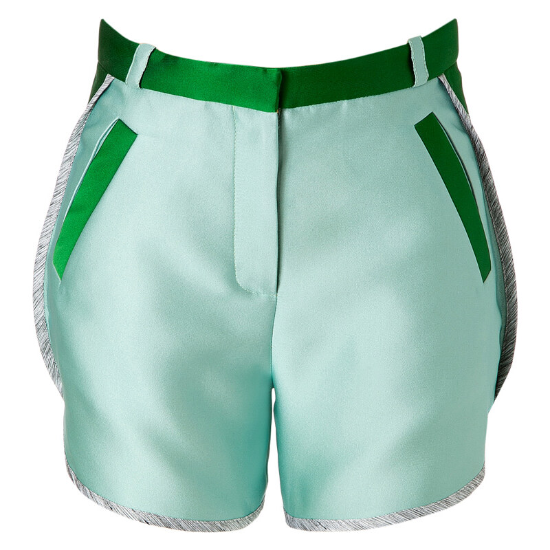Ostwald Helgason Patchworked Shorts with Silk Trim