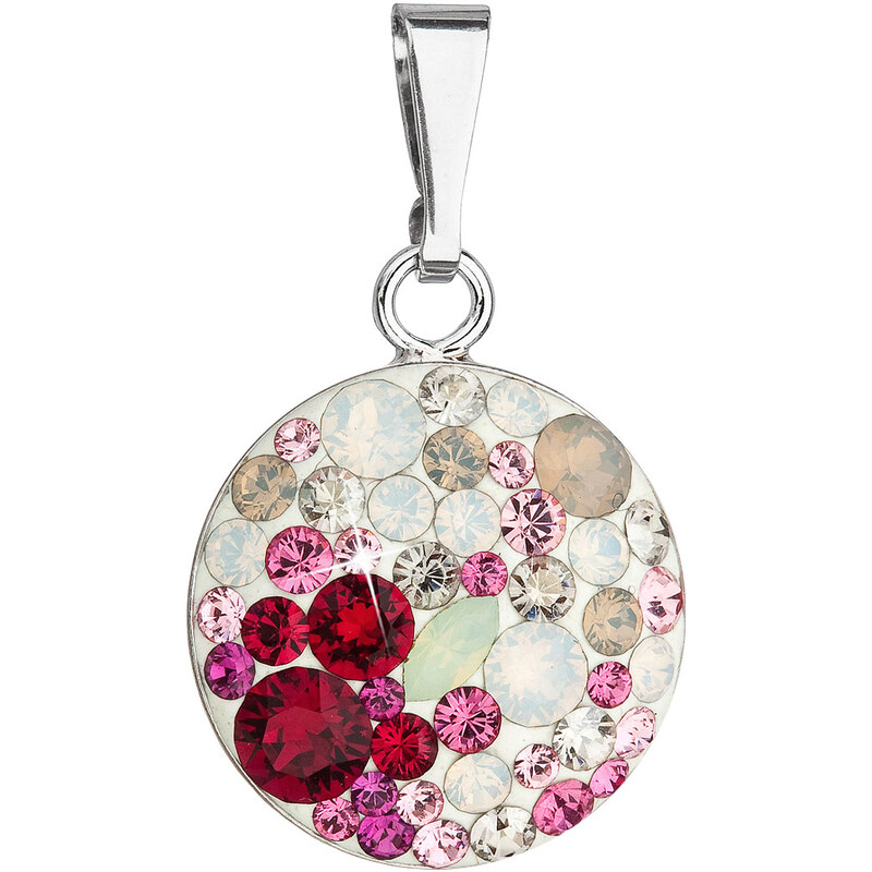 Stříbrný přívěsek s krystaly Swarovski mix barev 34225.3 sweet