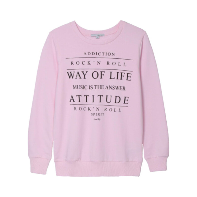 Tally Weijl Pink "Attitude" Print Sweater