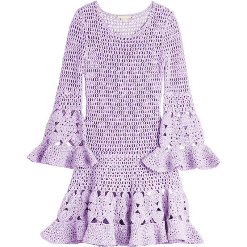 Michael Kors Cashmere-Cotton Crochet Dress