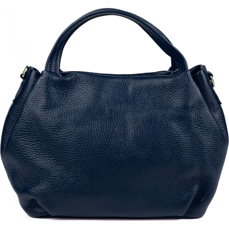 GIOSTRA Italská kožená kabelka crossbody Olivie Tmavě modrá