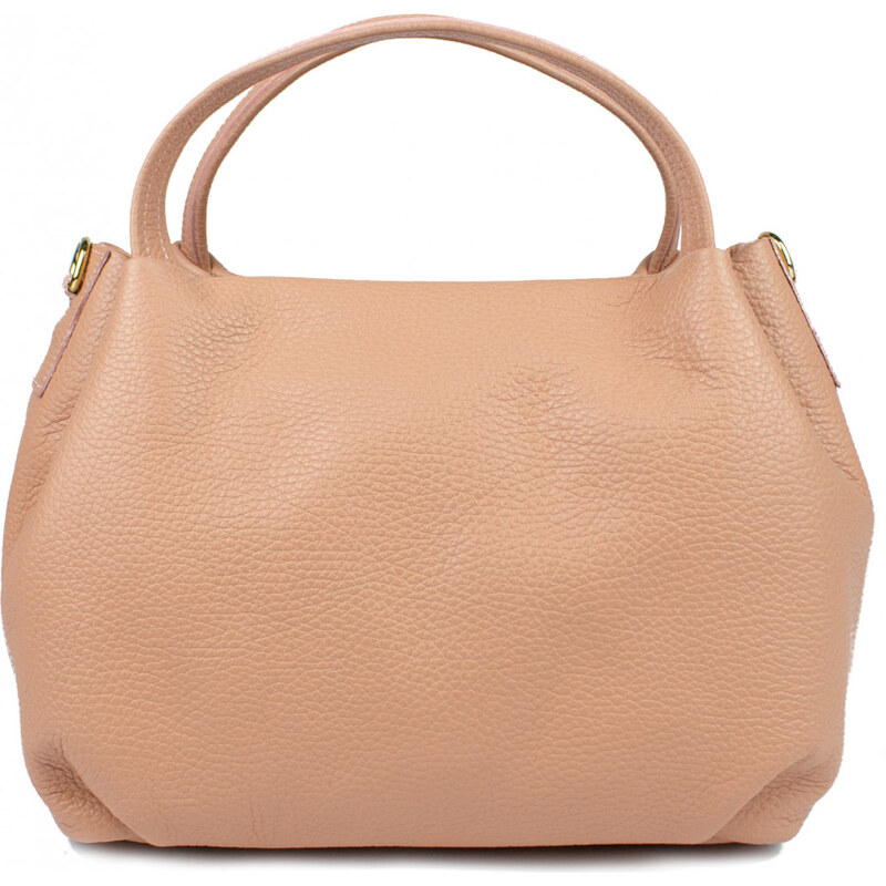 GIOSTRA Italská kožená kabelka crossbody Olivie Broskvová 105340433