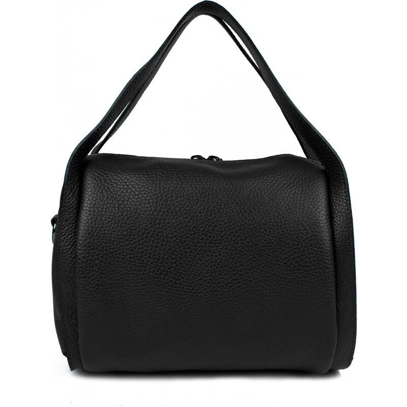 GIOSTRA Italská kožená kabelka crossbody Monika Černá