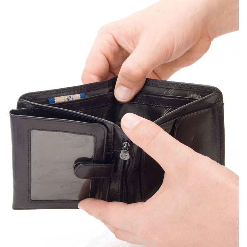 Pánská kožená peněženka Cosset černá 4416 Komodo C