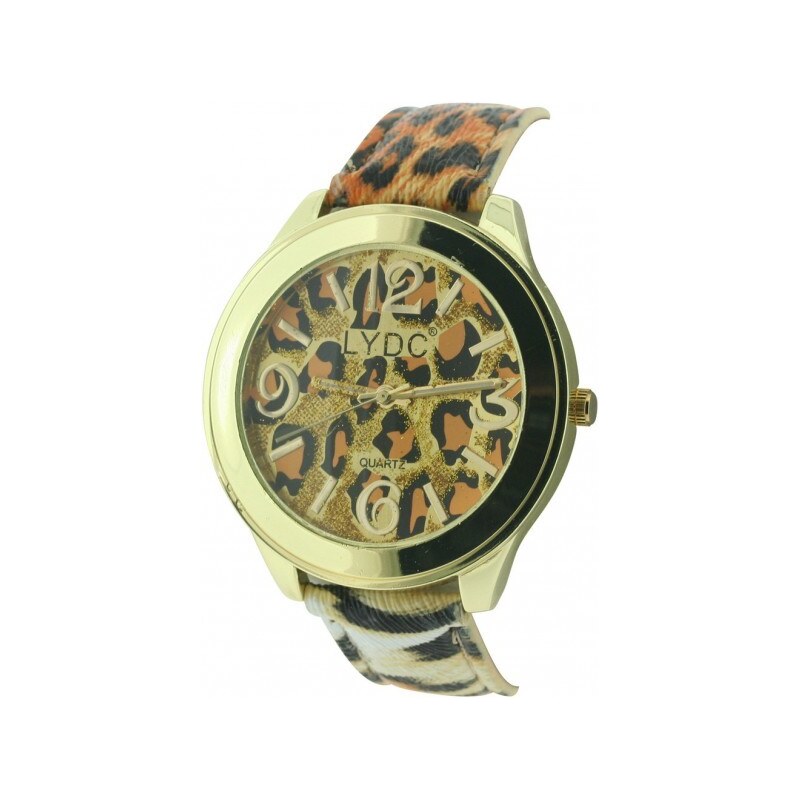 Zlaté leopardí hodinky LYDC London