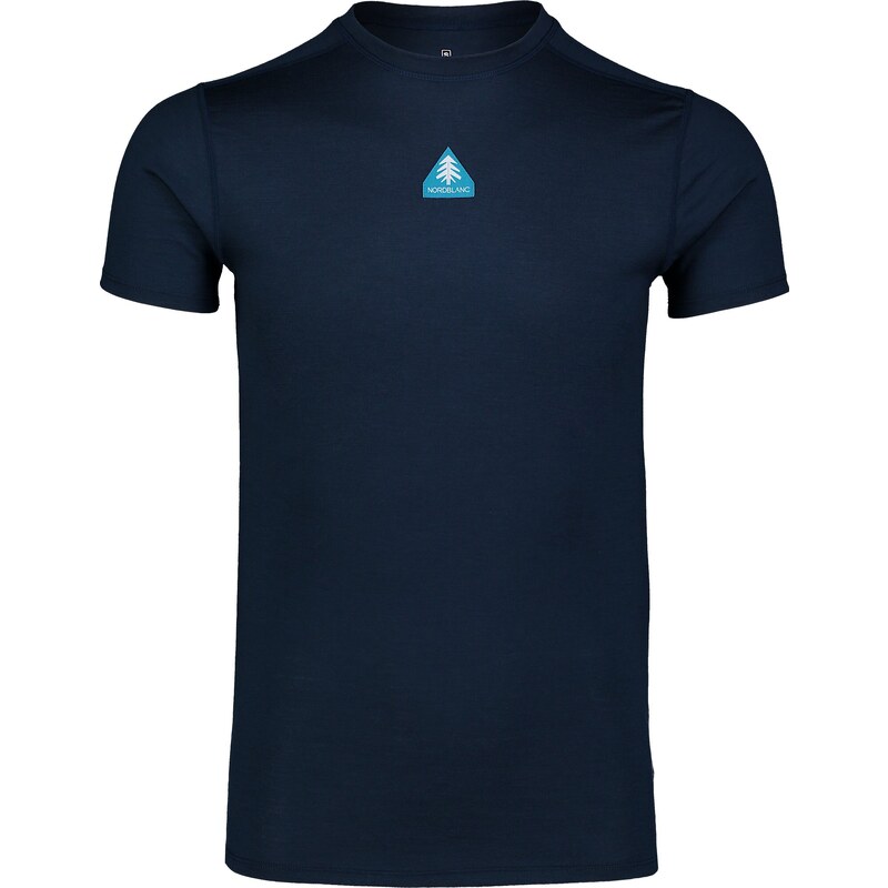 Nordblanc Modré pánské termo MERINO tričko REPONSE