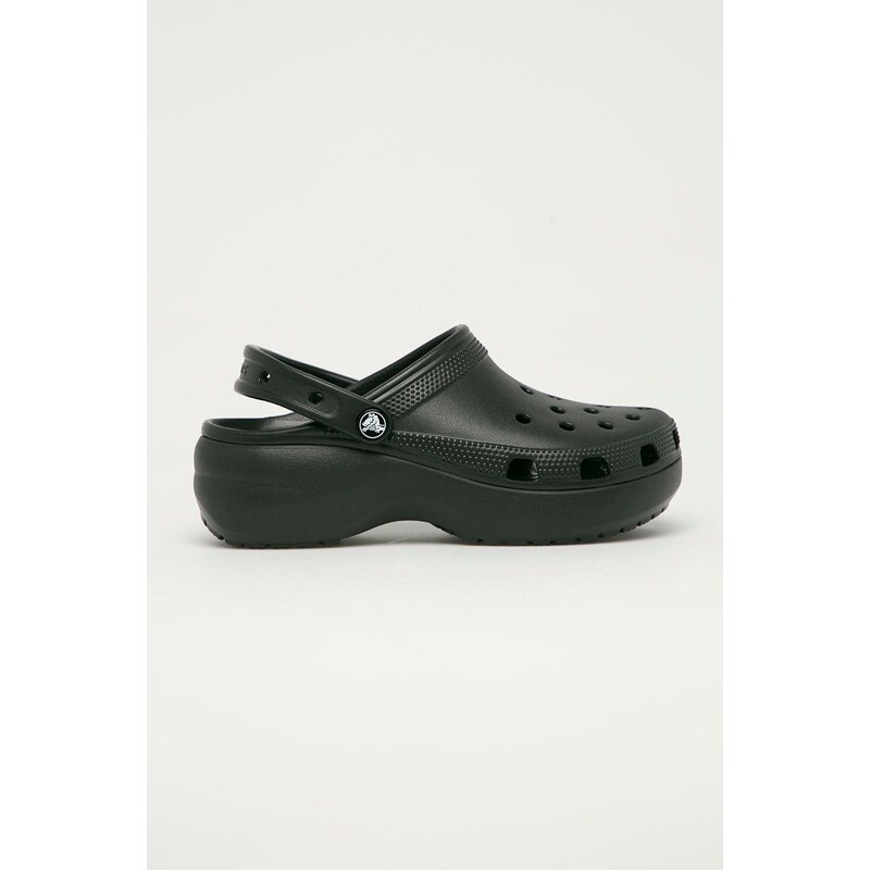 Pantofle Crocs Classic Platform Clog dámské, černá barva, 207989