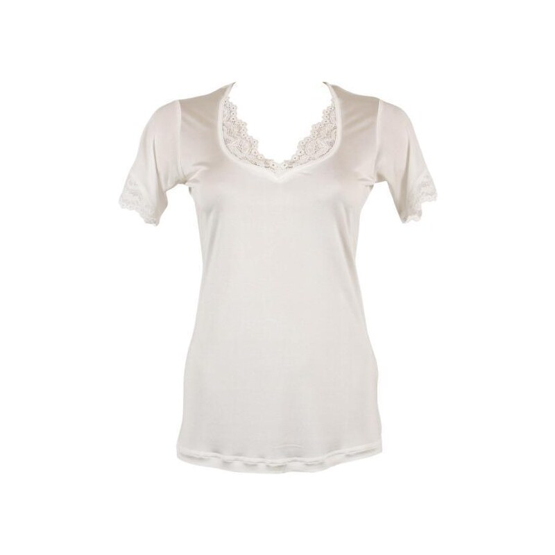 CHANGE Lingerie Dámské hedvábné tričko CHANGE Silk Knit Ivory