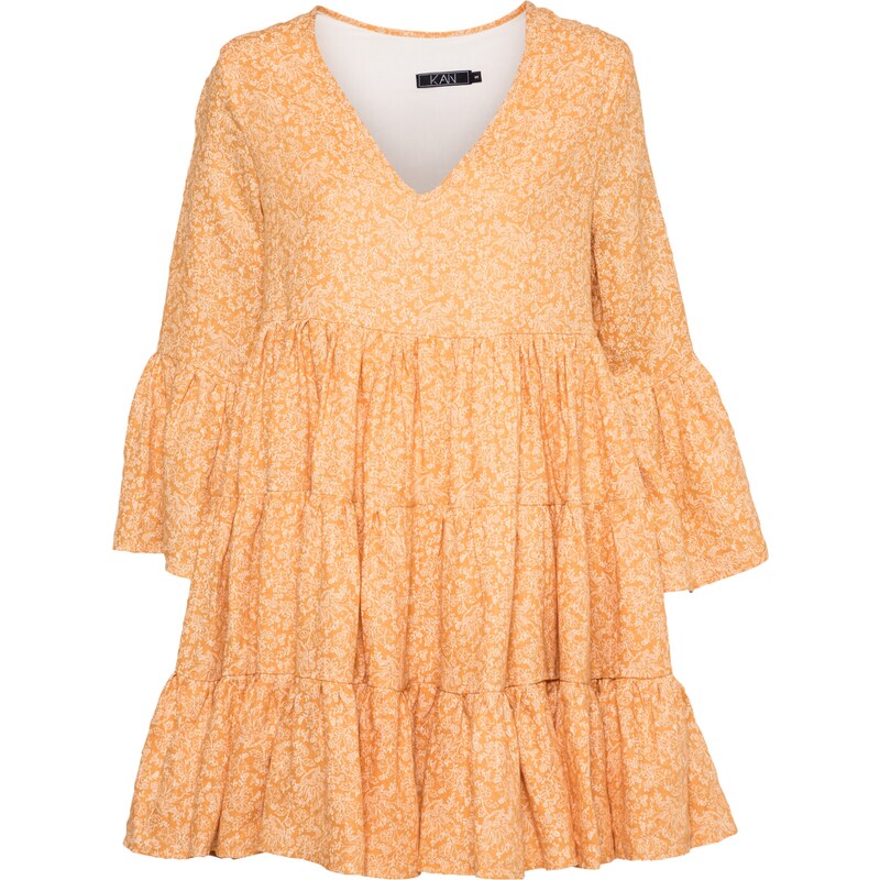 KAN Šaty Freesia oranžová / bílá 98139886