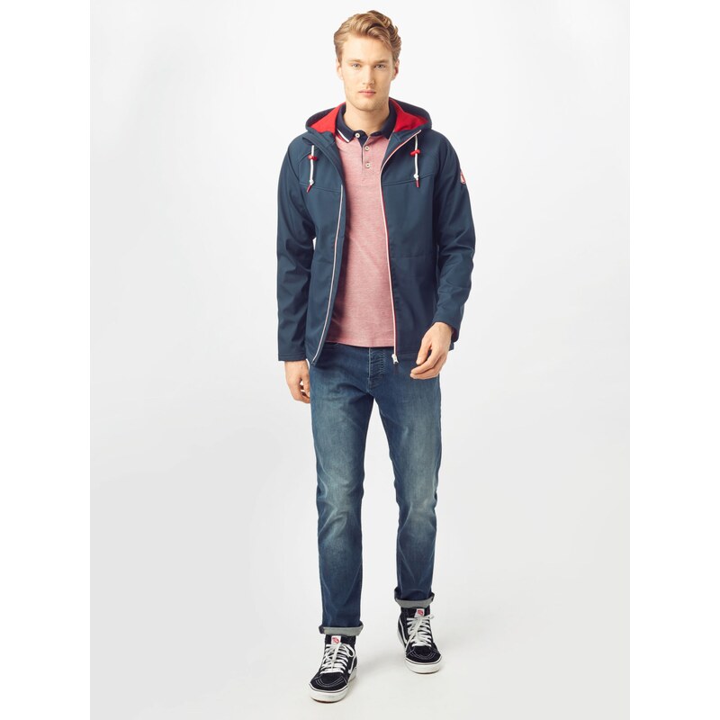 JACK & JONES Tričko 'Paulos' tmavě modrá / světle červená / bílá