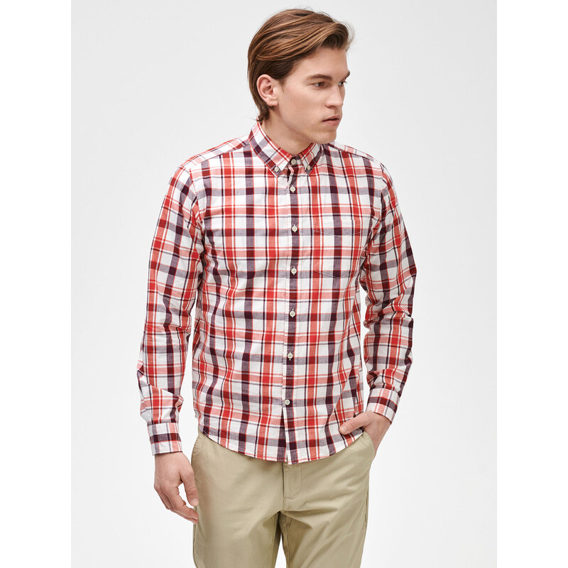 GAP Košile v-fa 20 untucked ls poplin - Pánské