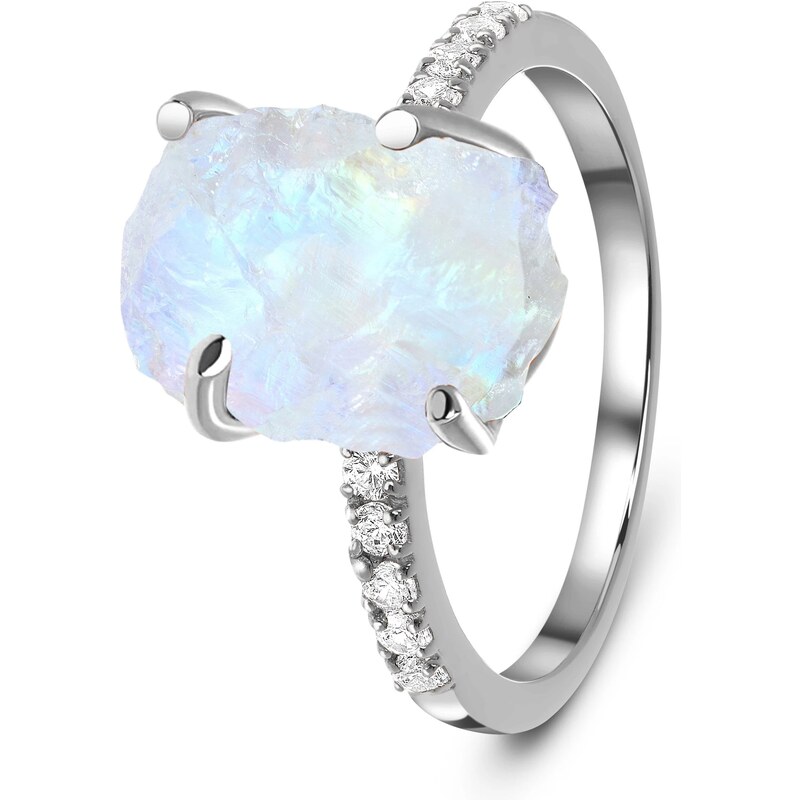 ELENYS Emporial rhodiovaný prsten DR15554R-SILVER-TOPAZ