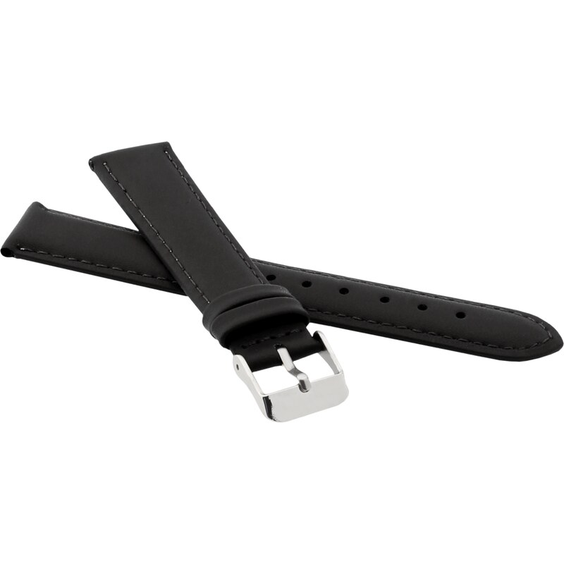JVD Unisex černý kožený řemínek na hodinky R17401/14