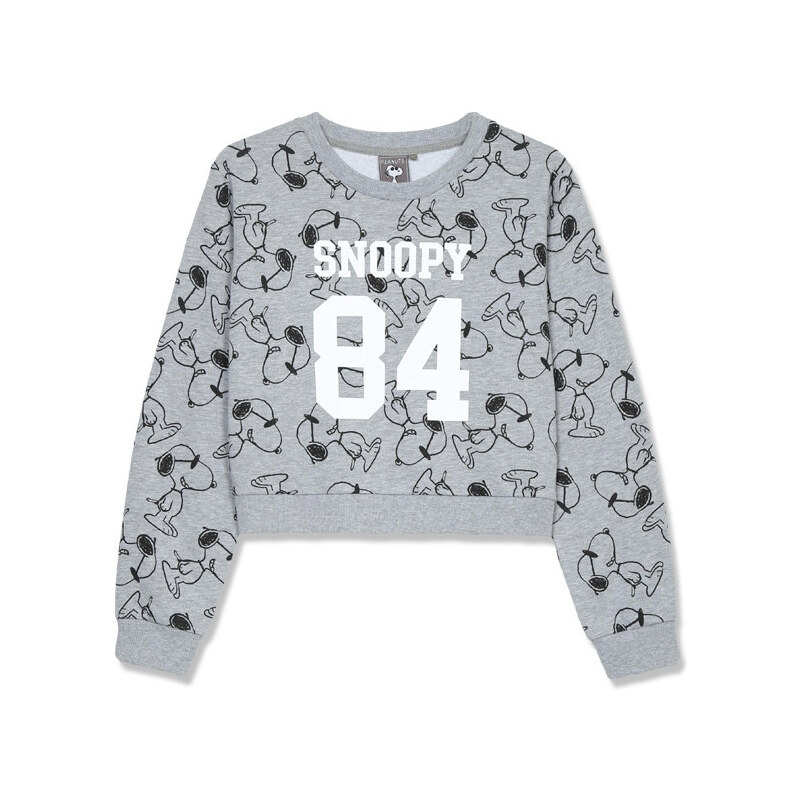 Tally Weijl Grey "Snoopy" Print Sweater