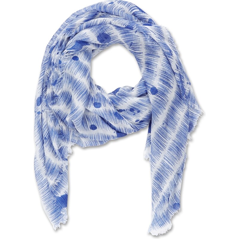 s.Oliver Fringed scarf with blotches