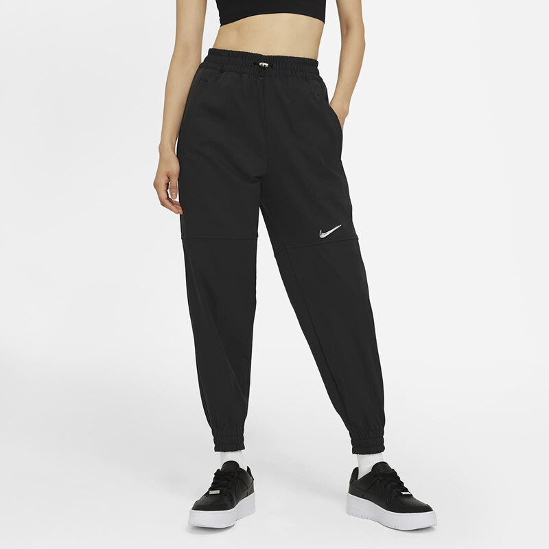 Dámské plátěné kalhoty Nike NSW Swoosh Pants (Plus Size) Černá - GLAMI.cz